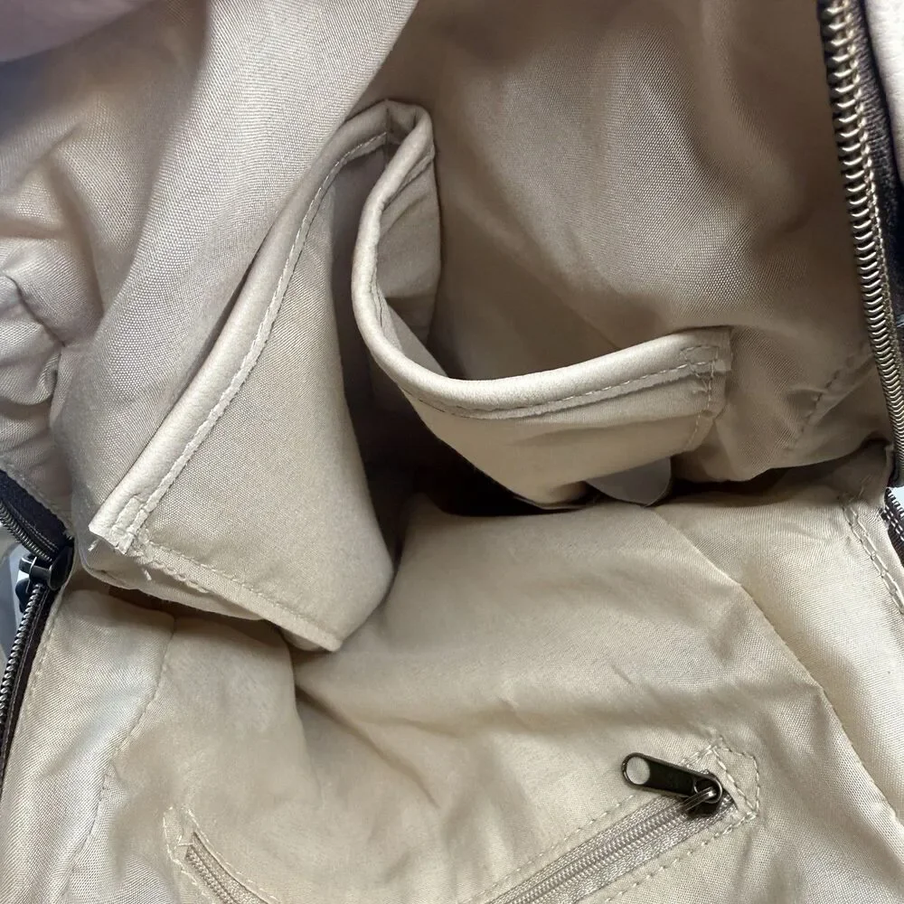 Time And Tru 12” Inch Vegan Leather Mini Backpack Brand New - Bone Beige